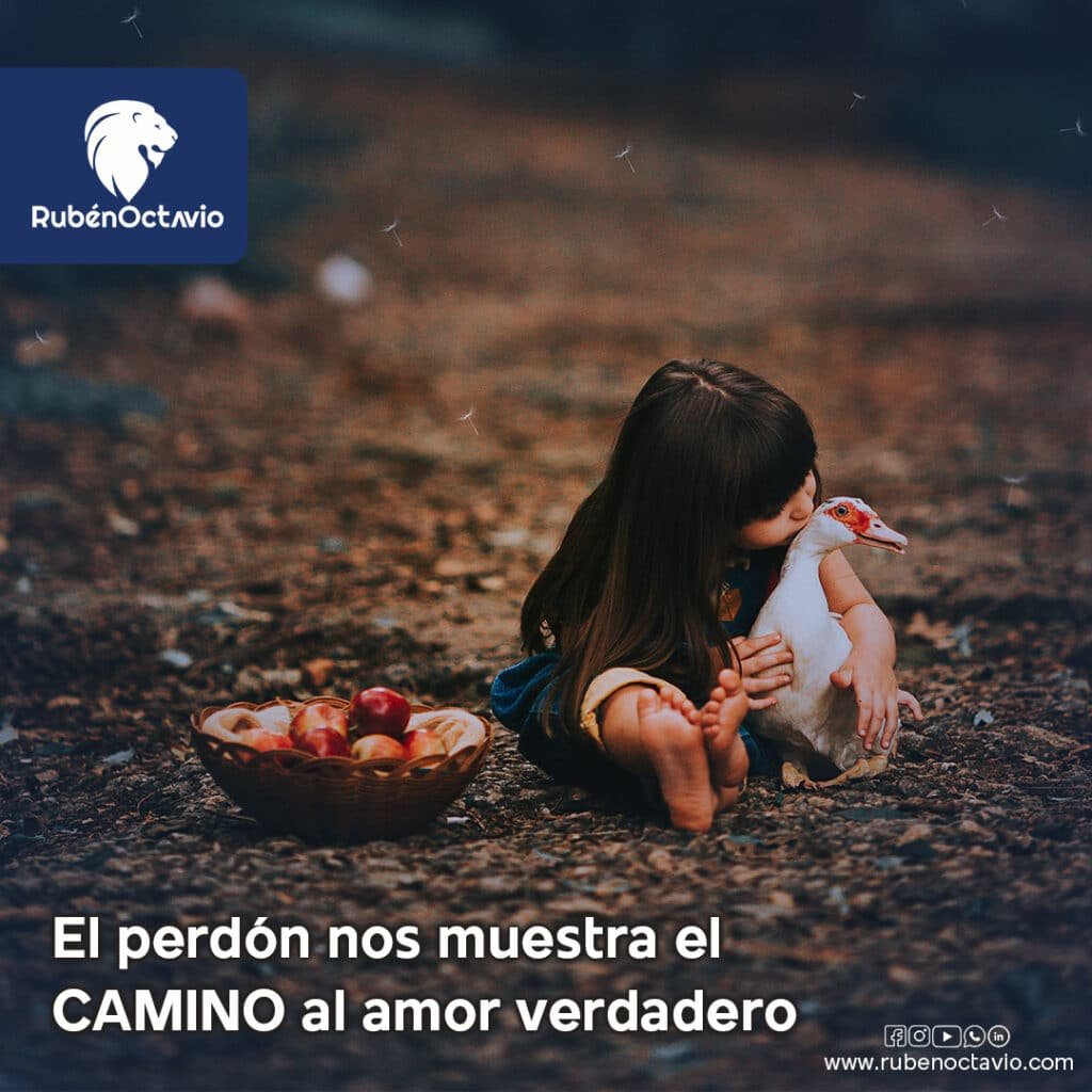 Niña abrazando un pato en el suelo, simbolizando la pureza del amor que surge al liberar el resentimiento.