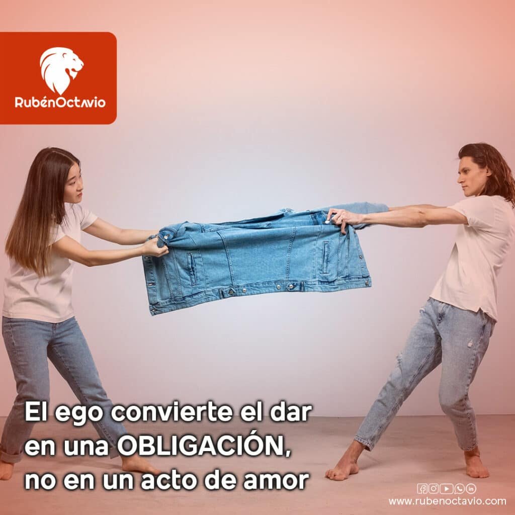 Reflexión sobre cómo el ego convierte el acto de dar en obligación y cómo dar desde el corazón libera y transforma.