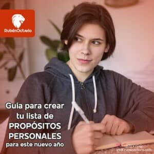 Guía para crear una lista de propósitos personales para el nuevo año.