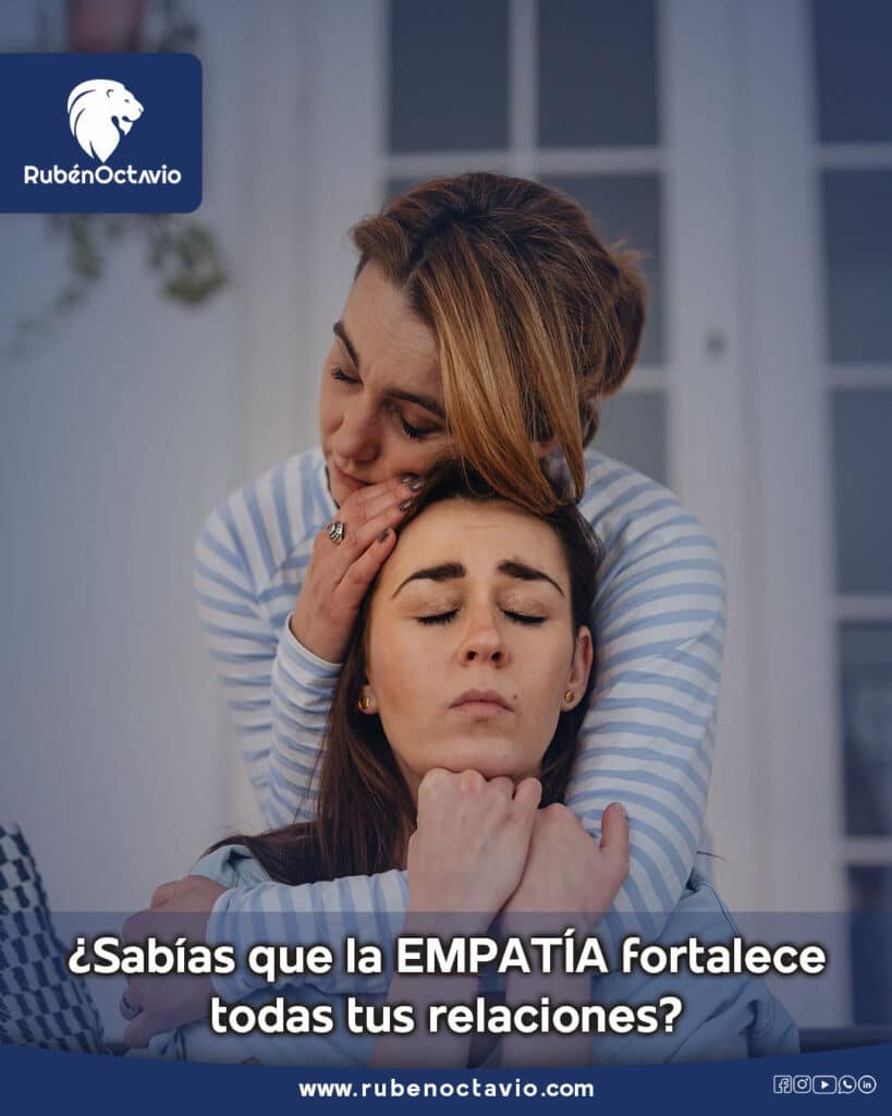 Dos mujeres abrazándose con ternura, simbolizando la empatía y la conexión emocional genuina.